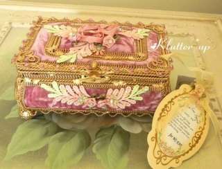 Victorian Vintage Style TRINKET JEWELRY BOX PINK/ROSE  