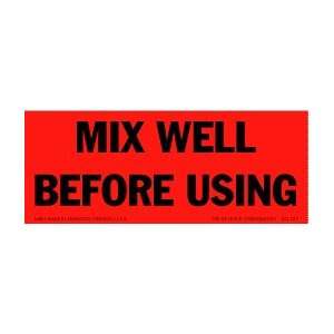  Mix Well Before Using Labels, 2 X 5, scl 227 500 Labels 