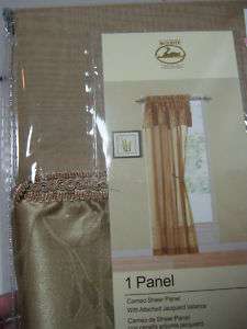 DUCK RIVER CAMEO SHEER PANEL W/ ATTACHED VALANCE GOLD  