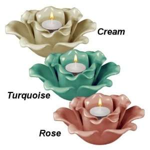  Ceramic Rose Tealight Votive Holders