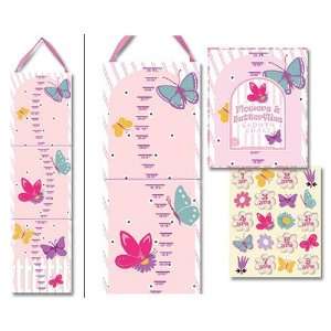  Dolce Mia Flowers and Butterflies Growth Chart Baby