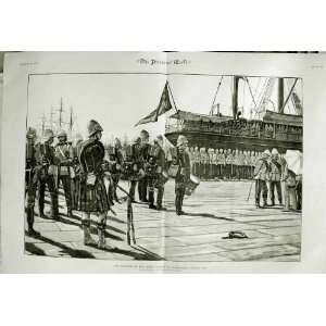   1882 SCOTS GUARDS ALEXANDRIA SHIP WAR SOLDIERS KILTS
