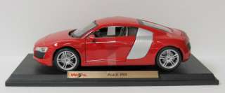 Audi R8 Diecast Model Car   Maisto   118 Scale   New in box   Red 