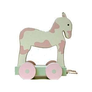 New Arrivals Pull Toy, Pink Horse Baby
