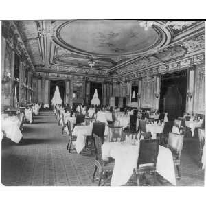   Metropolitan Club,dining room,New York City,NYC,c1895