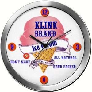  KLINK 14 Inch Ice Cream Metal Clock Quartz Movement 