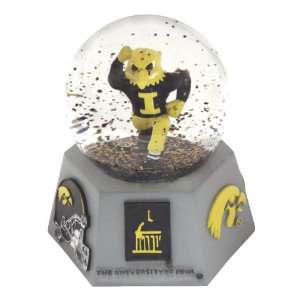  Iowa University Mascot In Water Globe. Schools Fight Song 