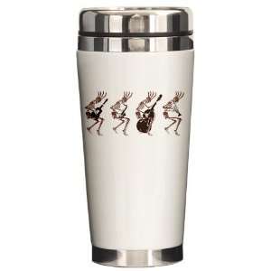   Skeleton Jazz Music Ceramic Travel Mug by 