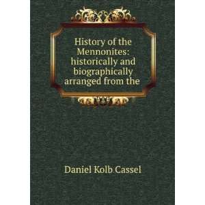   the time of their emigration to America Daniel Kolb Cassel Books