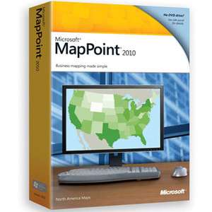Microsoft B21 01253 MapPoint 2010 Maps/Traveling PC New  