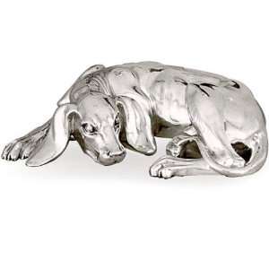  Dog Silver Plated Sculpture