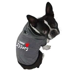  Ruff Ruff and Meow Dog Hoodie, I Have Issues, Black, Extra 