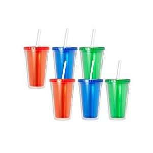  Design for Living Set of 6 Double Walled Iced Beverage 