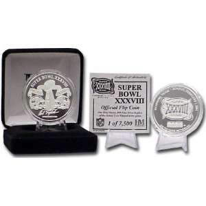  Super Bowl XXXVIII Silver Flip Coin