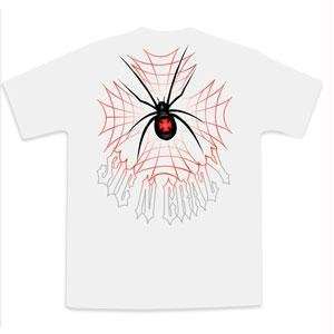   Shirt, Spiderweb, White, XL 