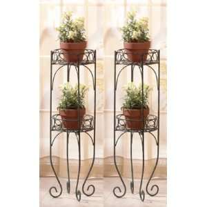 SET OF TWO TIER PLANT STAND