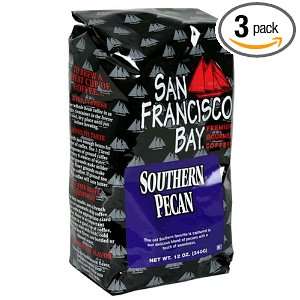   Bay Premium Gourmet Coffee, Southern Pecan Coffee, 12 Ounce Bags (Pack