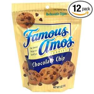 Famous Amos Chocolate Chip Cookies, 5 Ounce Bags (Pack of 12)  