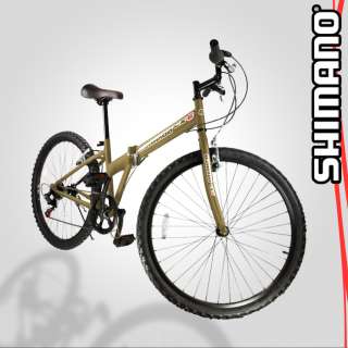 26 Shimano Folding Bicycle Mountain Bike 6 Speed Foldable Storage 