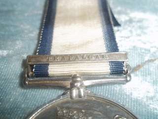 NGSM Medal 1847 Trafalgar Clasp Royal Marine HMS Nelson  
