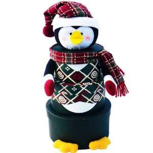 Penguin Stacking Tower Christmas Holiday Gift Basket  