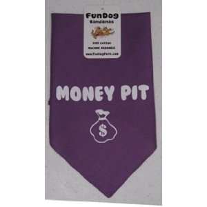  MoneyPit Bandana, Purple miniature (14x14x20) inches) Pet 