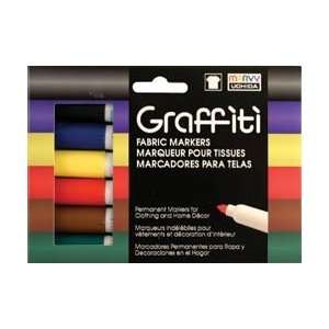  Marvy Uchida Graffiti Fabric Marker 5/Pkg Primary; 3 Items 