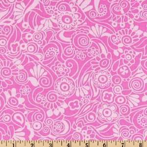  45 Wide Penelope Flower Swirl Tonal Orchid Fabric By The 