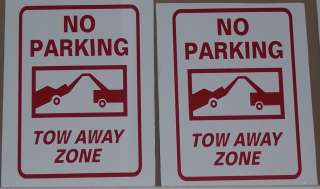 12 Aluminum No Parking Tow Away Zone Safety Sign New   Non 