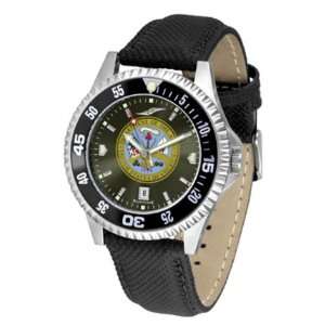 com US Army Competitor AnoChrome Mens Watch with Nylon/Leather Band 