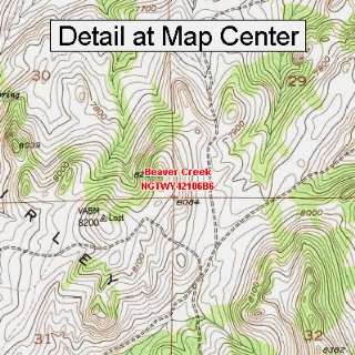  USGS Topographic Quadrangle Map   Beaver Creek, Wyoming 