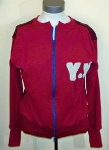 womens YOHJI YAMAMOTO ribbed lettermans sweat track suit jacket sport 