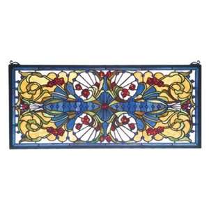   Floral Nouveau Sonja Transom Stained Glass Window