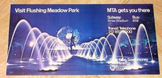 Original 1970s NY Worlds Fair background Flushing Meadow Park Train 