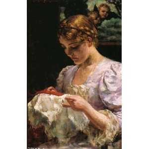 Hand Made Oil Reproduction   James Carroll Beckwith   32 x 50 inches  