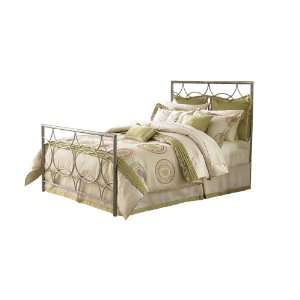 Luna Bed With Frame in Etched Silver Finish   Full 
