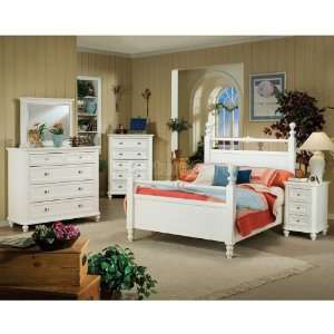  Homelegance Hanna Low Post Bedroom Set (White) (King) 889K 