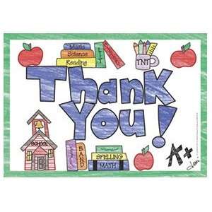  16 Pack TOP NOTCH TEACHER PRODUCTS THANK YOU POSTCARDS 