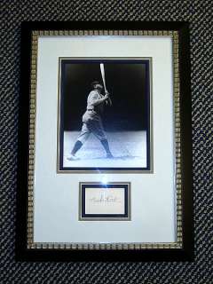 Babe Ruth Signed Framed Index Card JSA  