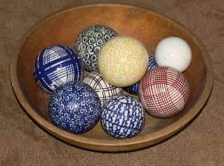 Lot of 7 Antique Victoriian Carpet Balls Globes & One Shooter Jack 