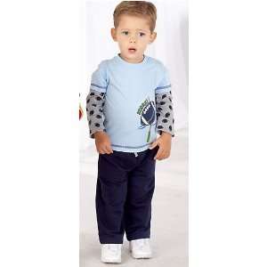    Carters Boys 2 piece Blue/Grey Football Pant Set 24 Months Baby