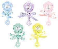 New Wilton Baby Shower Rattles Favor Accents 6pk  