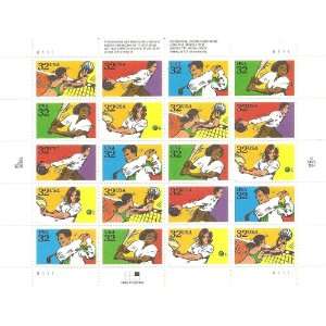   SPORTS Pane of 20 x 32¢ USPS Postage Stamps 1994 