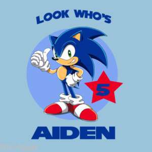SONIC The Hedgehog Personalized Birthday T Shirts ~*  