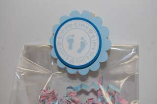 Blue Boy Baby Shower Treat Bag Toppers Party Favors  