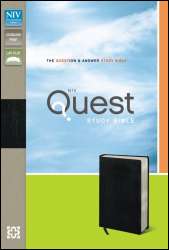 NIV Quest Study Bible Black Bonded Leather Question and Answer 