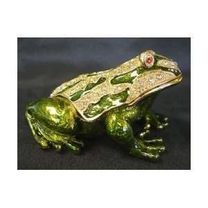  Bejeweled Metal Money Frog 