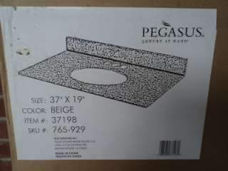 Pegasus Granite Vanity Top Beige w/ Undermount Sink  