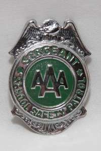 Vtg Sergeant AAA School Safety Patrol Badge Guard Grammes Allentown 