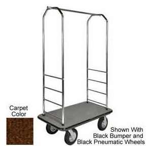  Easy Mover Bellman Cart Chrome, Brown Carpet, Gray Bumper 